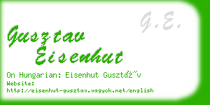 gusztav eisenhut business card